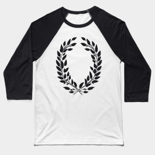 white and black laurel wreath Baseball T-Shirt